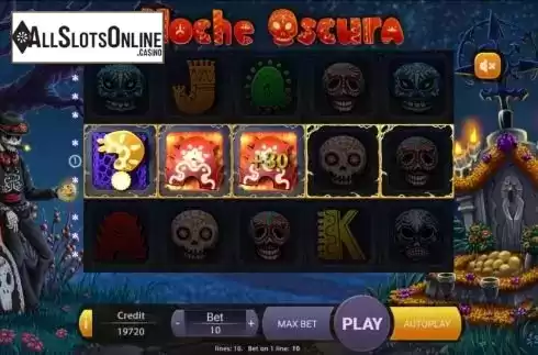 Win screen. Noche Oscura from Mancala Gaming