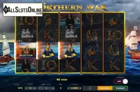 Win screen. Northern War from Five Men Games