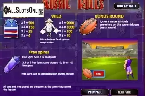 Screen4. Aussie Rules from Rival Gaming