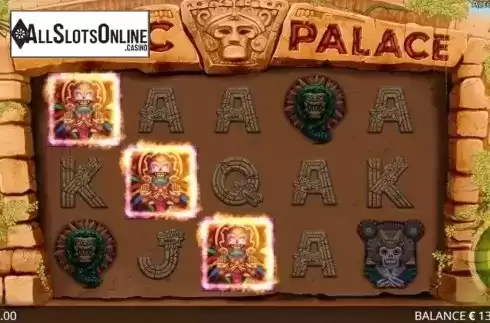 Win Screen. Aztec Palace from Booming Games