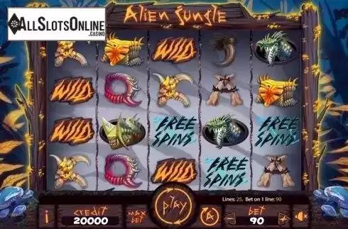 Reels screen. Alien Jungle from X Card