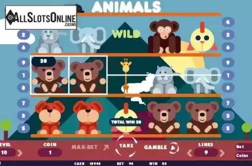 Win screen 3. Animals from BetConstruct