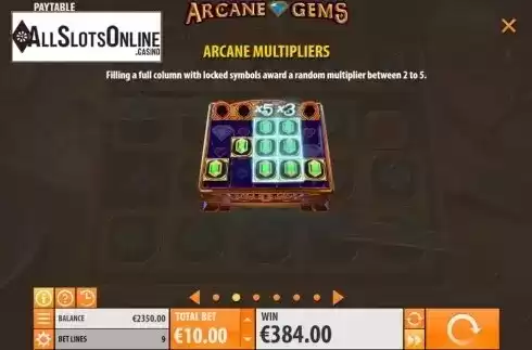 Features 2. Arcane Gems from Quickspin