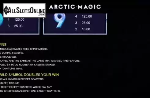 Features 1. Arctic Magic from Microgaming