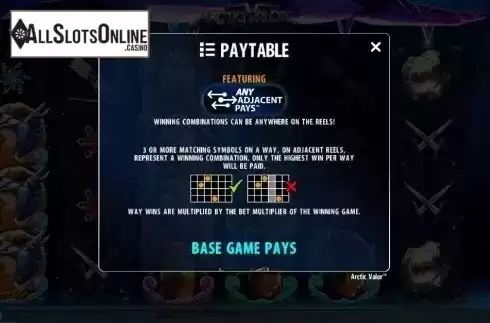 Paytable 2. Arctic Valor from Crazy Tooth Studio