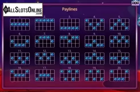 Paylines. Astro Pandas from Booming Games