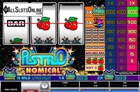 Win Screen. Astronomical from Microgaming