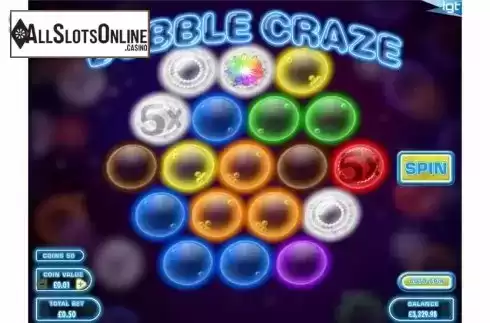 Main game. Bubble Craze from IGT