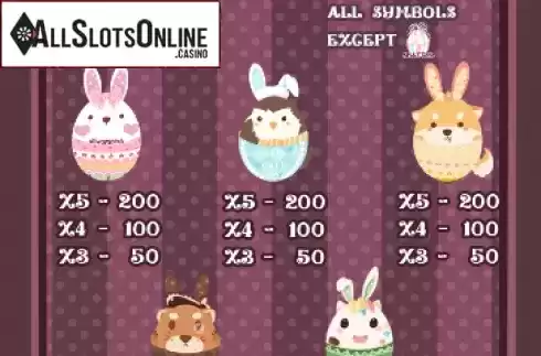 Paytable 1. Bunny Circus from AllWaySpin