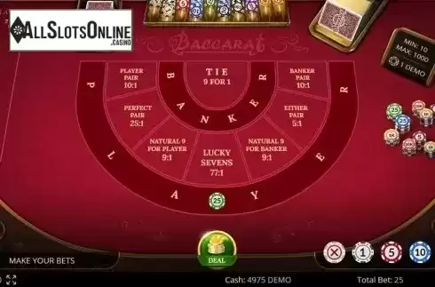 Game Screen 2. Baccarat 777 from Evoplay Entertainment
