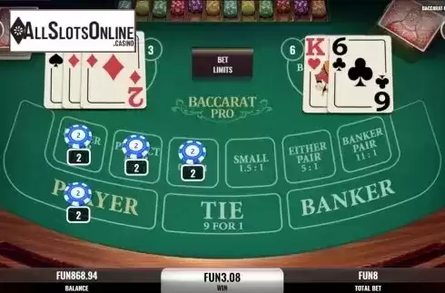 Win Screen. Baccarat Pro from Platipus