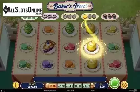 Symbol collection screen. Baker's Treat from Play'n Go