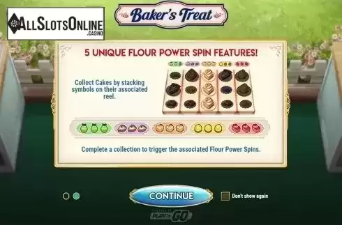 Intro screen 2. Baker's Treat from Play'n Go