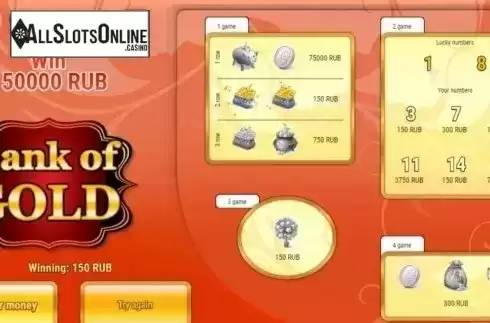 Game Screen 3. Bank of Gold from SuperlottoTV