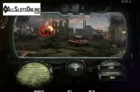 Bonus Game screen. Battle Tanks from Evoplay Entertainment