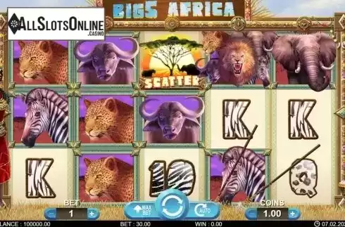 Reel screen. Big 5 Africa from 7mojos