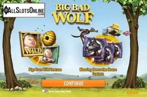 Game features. Big Bad Wolf from Quickspin