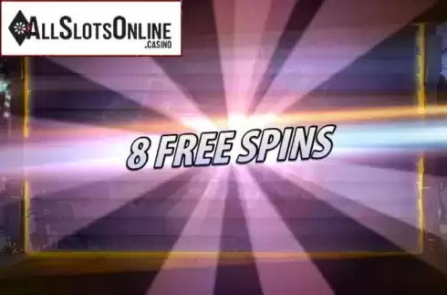 Freee spins intro screen. Big Bot Crew from Quickspin