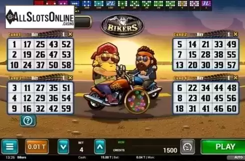 Game Screen 1. Bikers Bingo from MGA