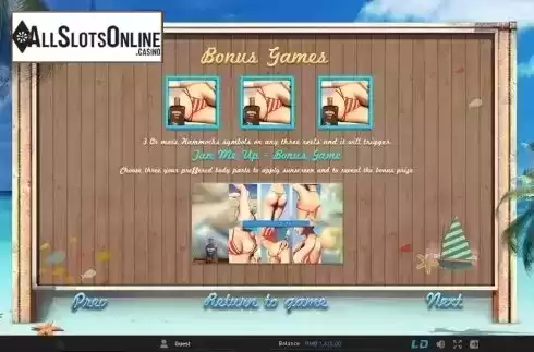 Paytable 4. Bikini Beach (GamePlay) from GamePlay
