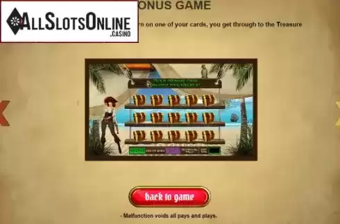 Bonus Game Screen. Bingo Pirata from Caleta Gaming
