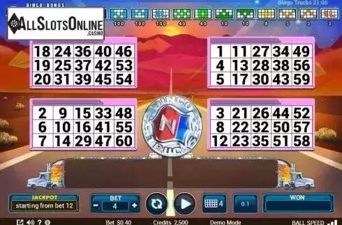Game Screen 1. Bingo Trucks from ZITRO