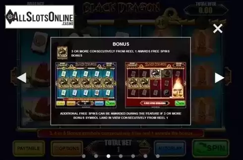 Paytable 3. Black Dragon from Inspired Gaming