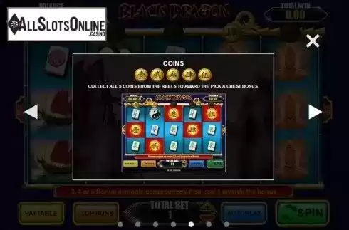 Paytable 5. Black Dragon from Inspired Gaming