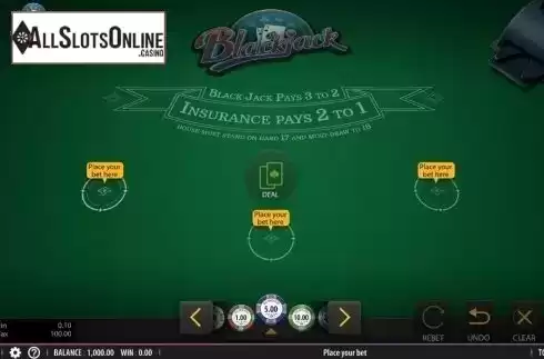 Game Screen 1. Blackjack (Shuffle Muster) from Shuffle Master