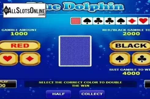 Gamble screen 1. Blue Dolphin from Amatic Industries