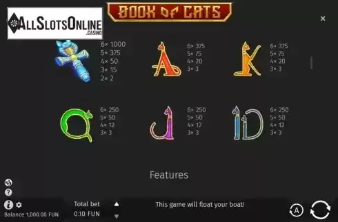 Symbols 2. Book Of Cats from BGAMING