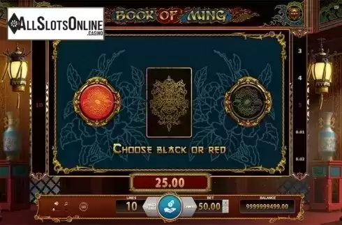Gamble screen. Book of Ming from BF games