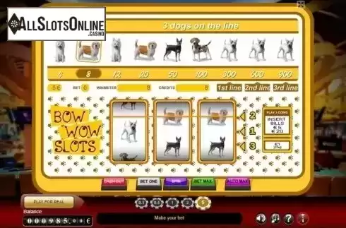 Win Screen. Bow Wow Slot from GameScale