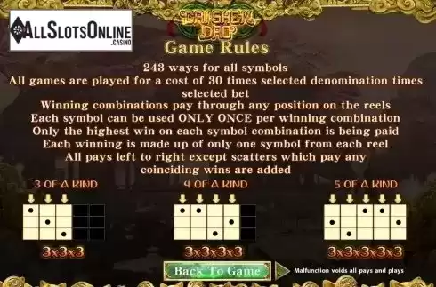 Game Rules. Cai Shen Dao (SimplePlay) from SimplePlay