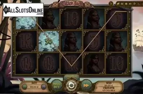 Win screen. Calico Jack from Spinmatic