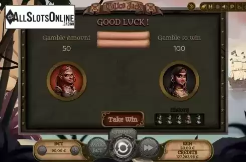 Gamble screen. Calico Jack from Spinmatic