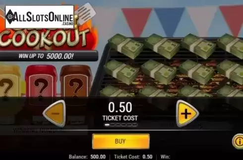 Game Screen. Cash Cookout from IGT