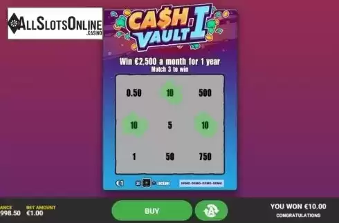 Game Screen 4. Cash Vault I from Hacksaw Gaming