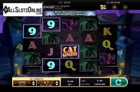 Win screen 3. Cat Gangster from High 5 Games