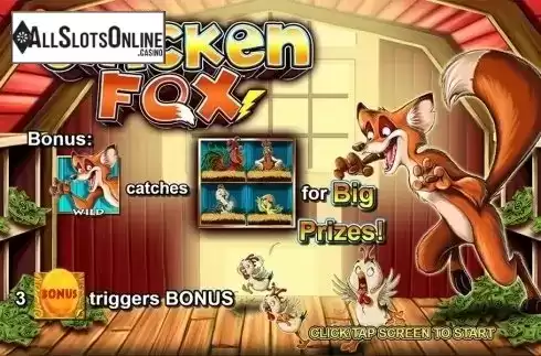 Start Screen. Chicken Fox from Lightning Box