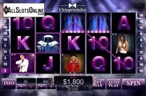 Win Screen . Chippendales from Playtech
