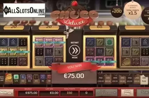 Win Screen. Choco Deluxe from Air Dice