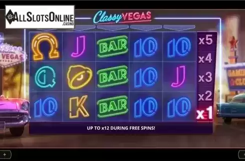Reels screen. Classy Vegas from Cayetano Gaming