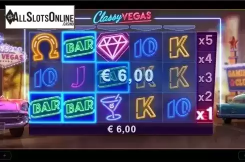 Win screen. Classy Vegas from Cayetano Gaming