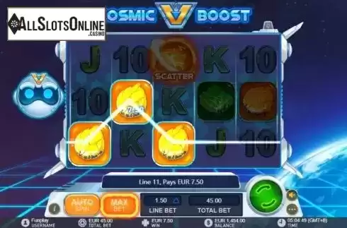 Win Screen. Cosmic Boost from GamePlay