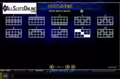 Paylines. Cosmix Dance from GAMING1