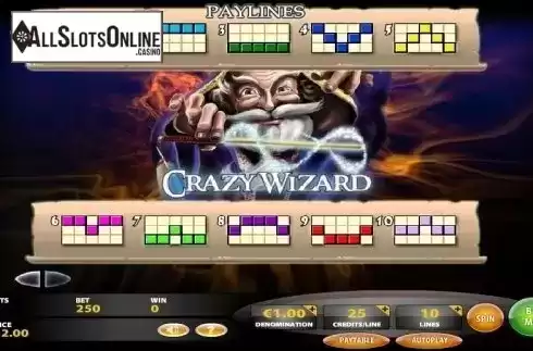 Lines. Crazy Wizard from IGT