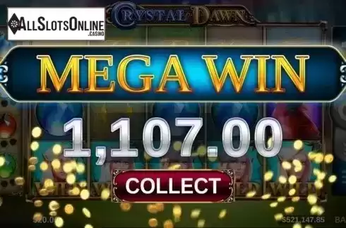 Mega Win. Crystal Dawn from Microgaming
