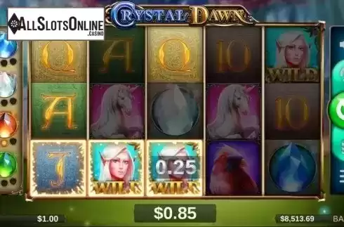 Win Screen. Crystal Dawn from Microgaming