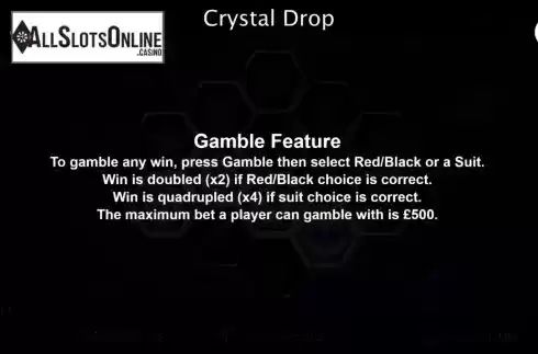 Paytable 4. Crystal Drop from Cozy